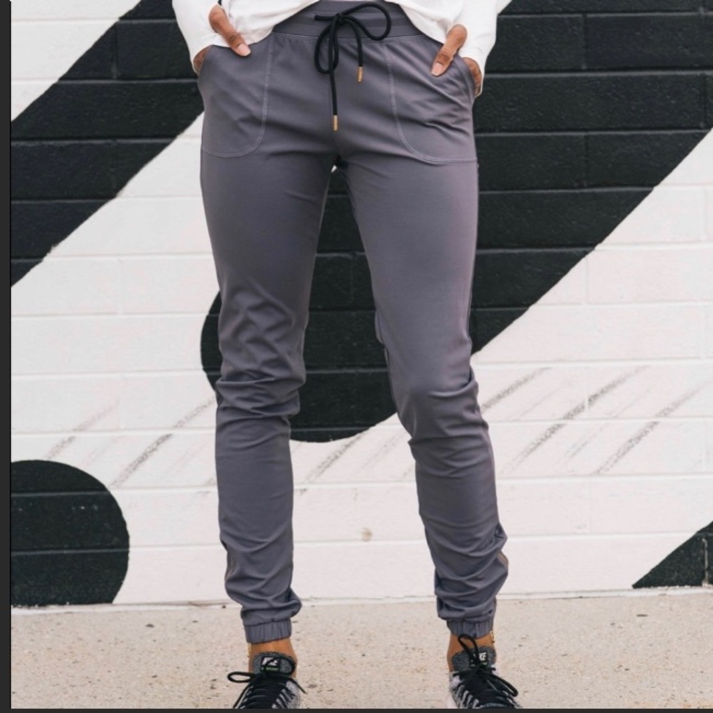 ZYIA peak zipper jogger medium TALL, gray